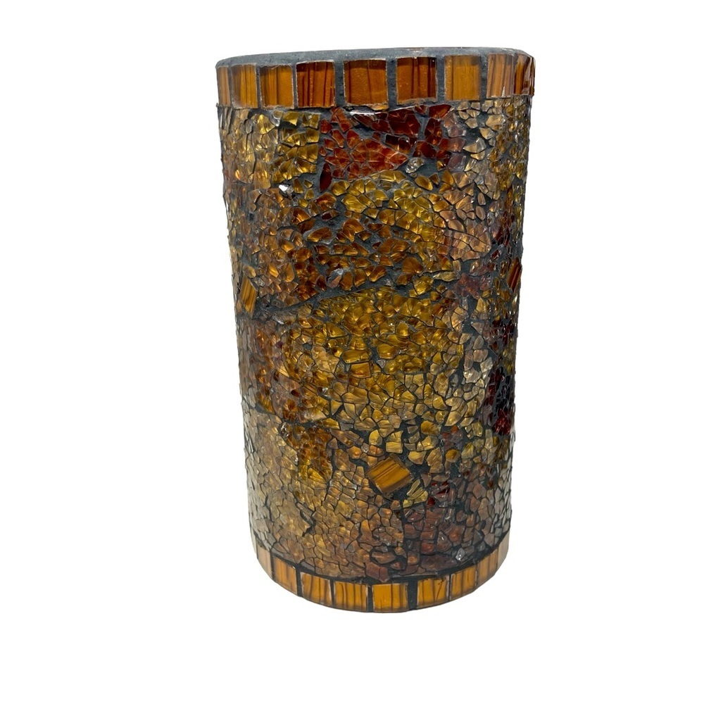 Beautiful Mosaic Glass Vase | 9”